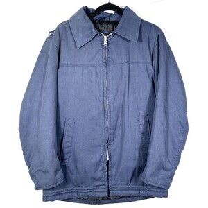 Spiewak Golden Fleece Outerwear Navy Blue Jacket Medium Collar Zip Up